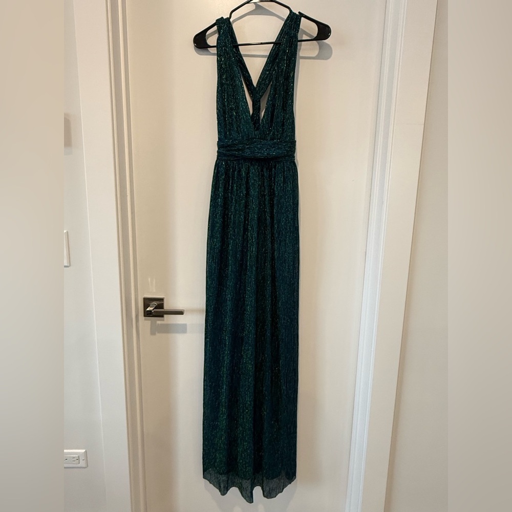NWT Lulus Sparkly Green and Black Dress